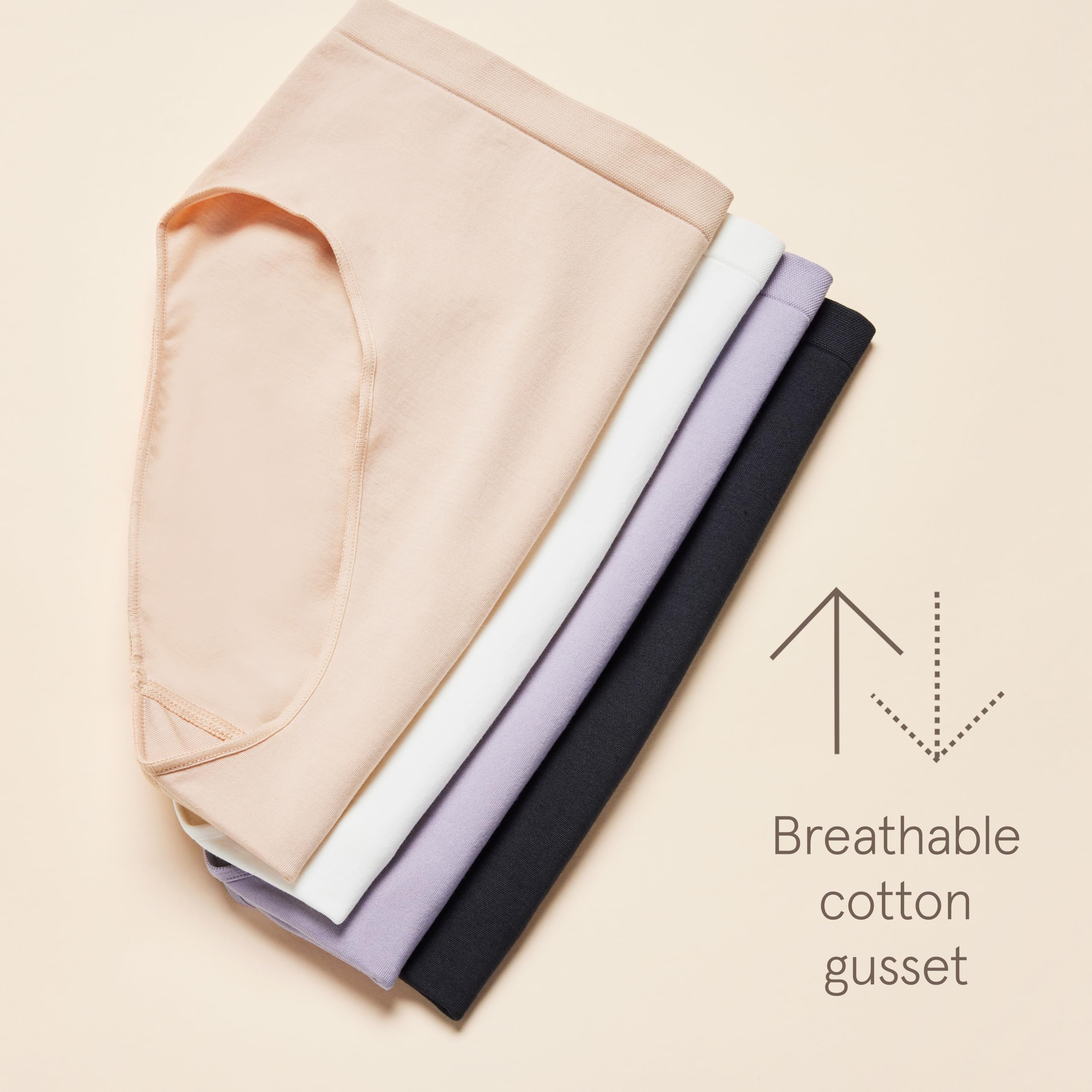 Bravado Designs Women's Sustainable Panty | High-Rise | Seamless | Recycled Nylon, Organic Cotton & Modal Blend | XS/S | Butterscotch 3