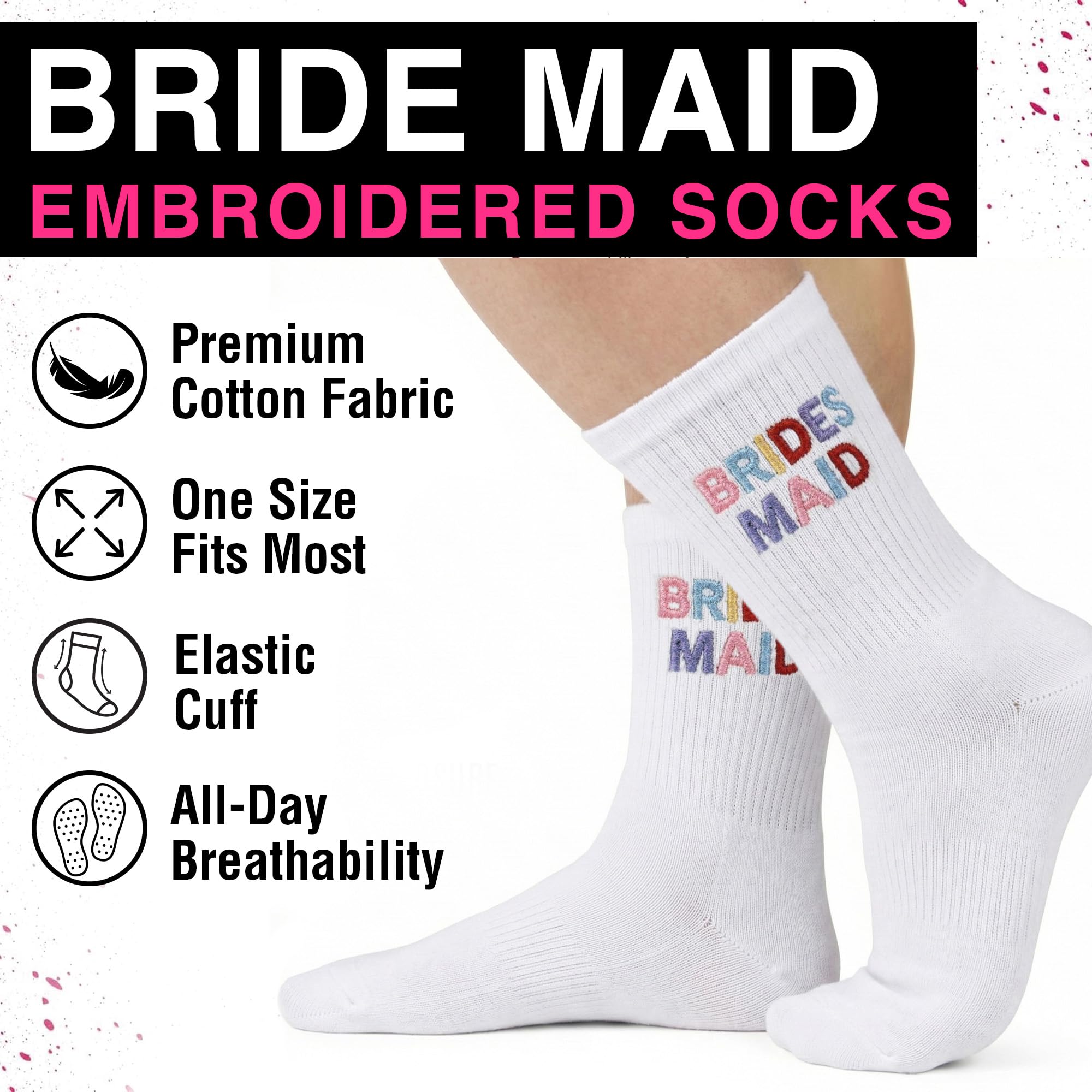 Bride Socks For Women - Bride to Be Gifts, Bachelorette Gifts for Bride, Bachelorette Party Accessories, Wedding Party Favor