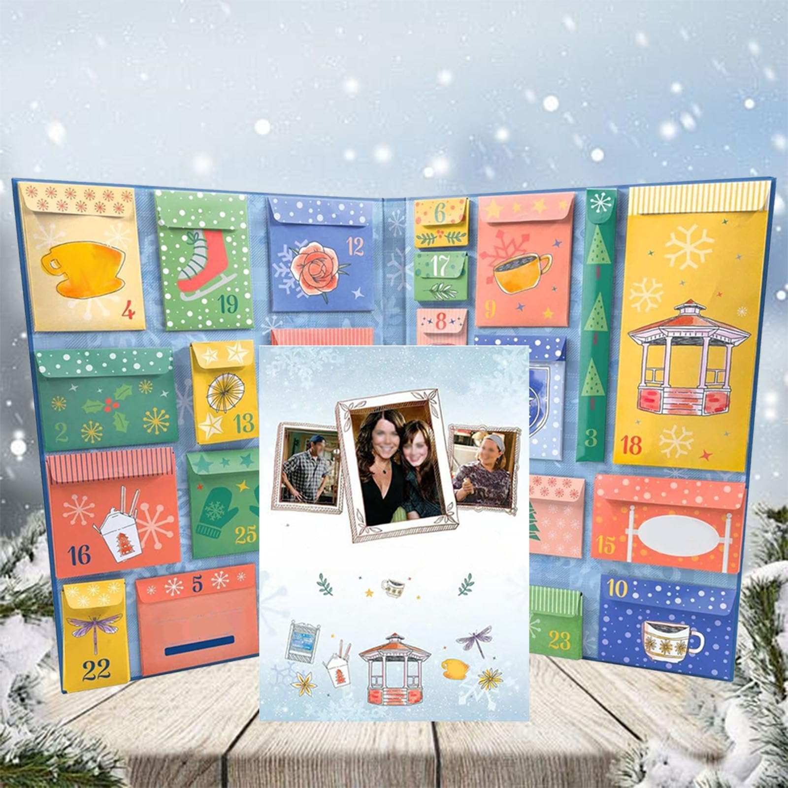 Calendario dell'Avvento per Ragazze, Calendario dell'Avvento 2024 per Ragazze, Calendario di Natale 25 Giorni con Conteggio alla Rovescia con Decorazioni da Collezione, Tasche, Adesivi e Altro