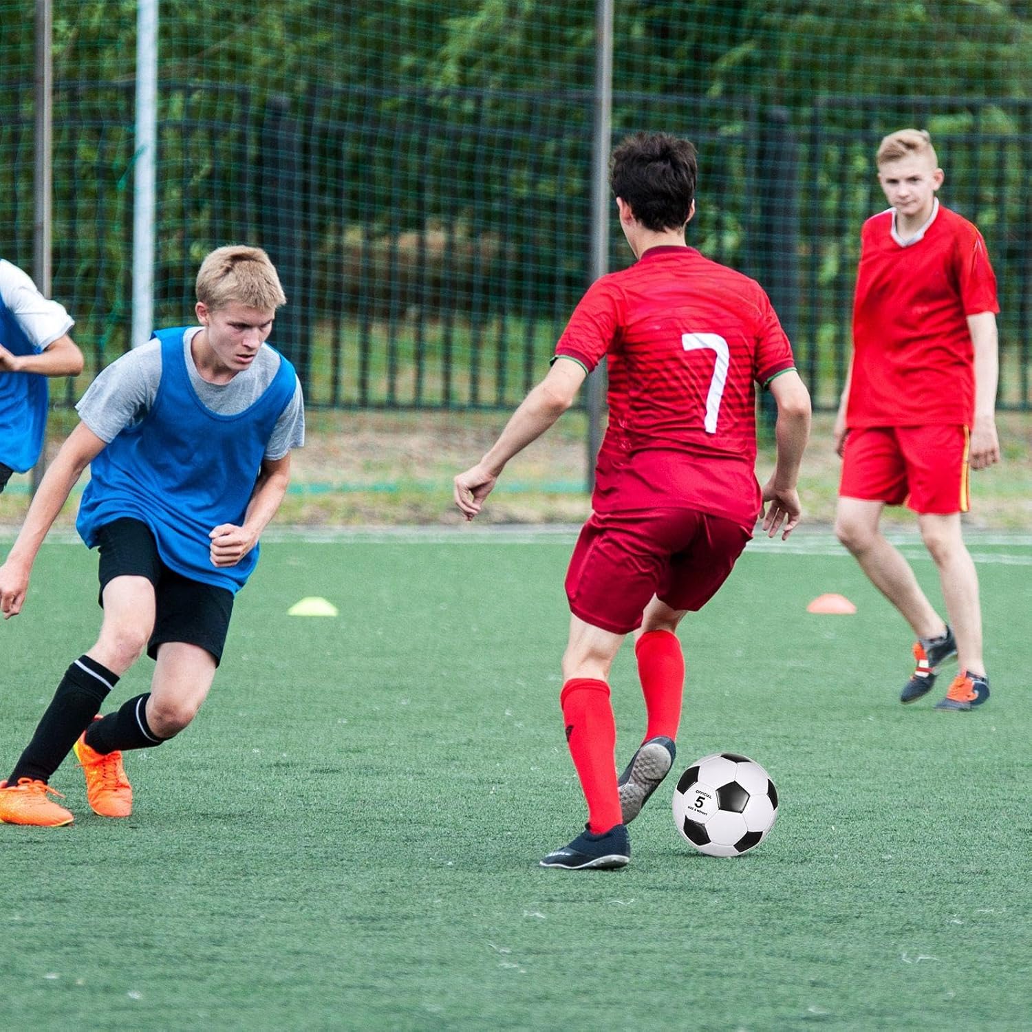 Sotiff 24 Pcs Size 5/4/3 Soccer Ball Bulk with 24 Pump Deflated Soccer Balls Bulk for Kids Teen School Team Training Practice Outdoor Game, Sports Gifts for Charity Donation - Image 5