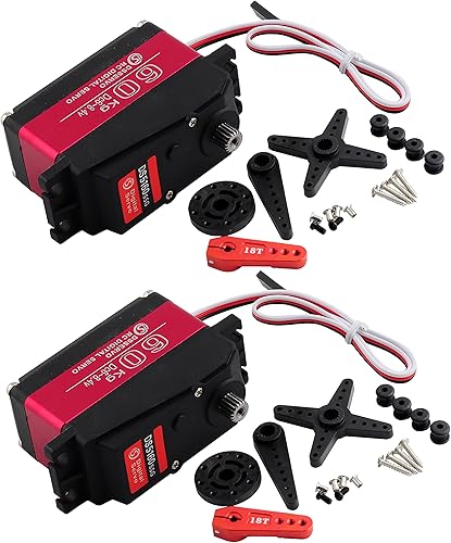 2 unids DS5160SSG 132.3 lbs Digital Servo Metal Gear Gran Torque robótica de alta velocidad impermeable RC Car Servo 270 grados con 18T aluminio