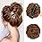 SOFEIYAN Claw Clip Wavy Curly Hair Bun Clip in Claw Chignon Messy Bun Hair Piece Ponytail Hairpieces Synthetic Tousled Updo Hair Extensions Scrunchie Hairpiece for Women, Light Auburn