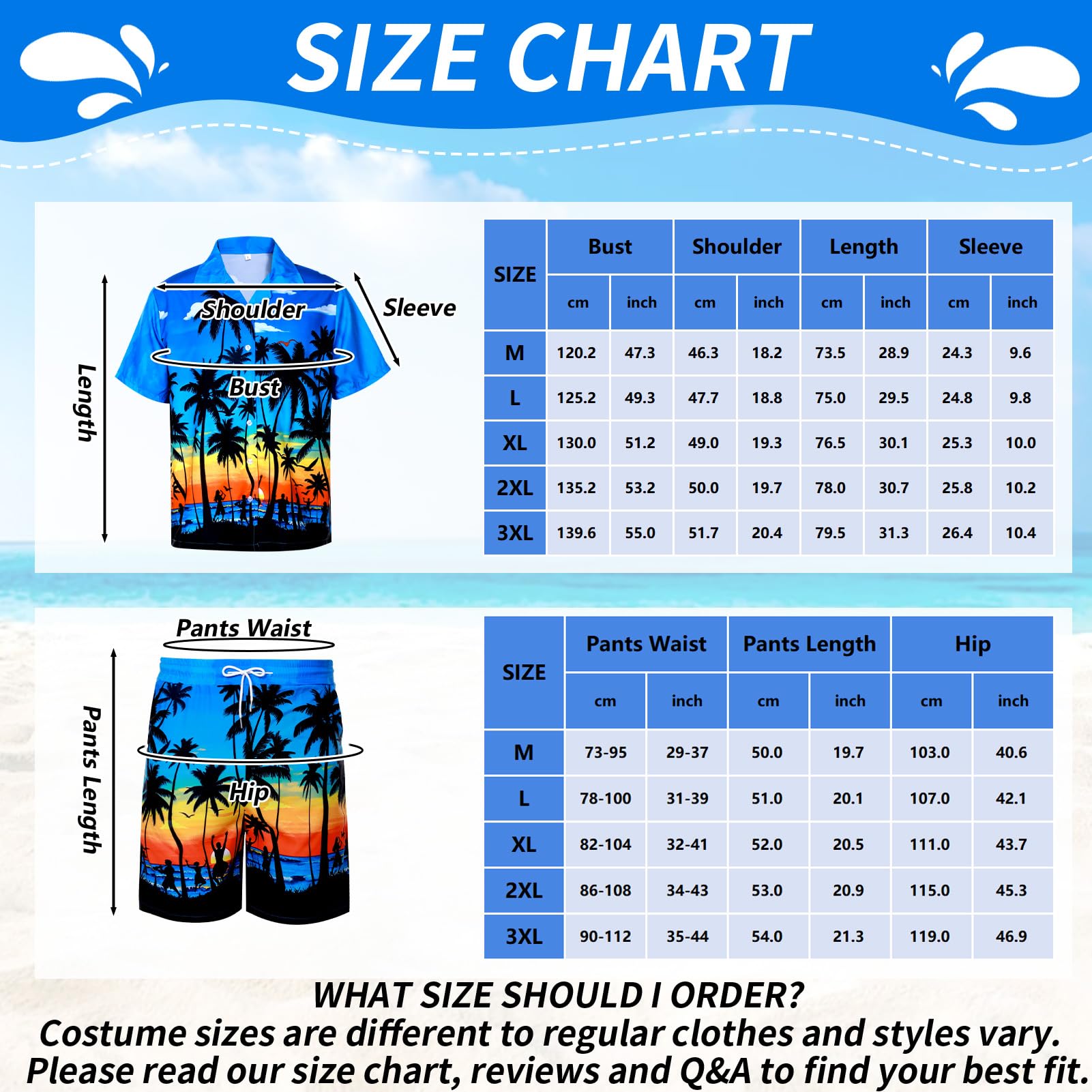 Camicia Hawaiana Set, Camicie Hawaiane Uomo con Pantaloncini Cappello Camicia Uomo Maniche Corte Camicie Estive per Feste Estive Spiaggia