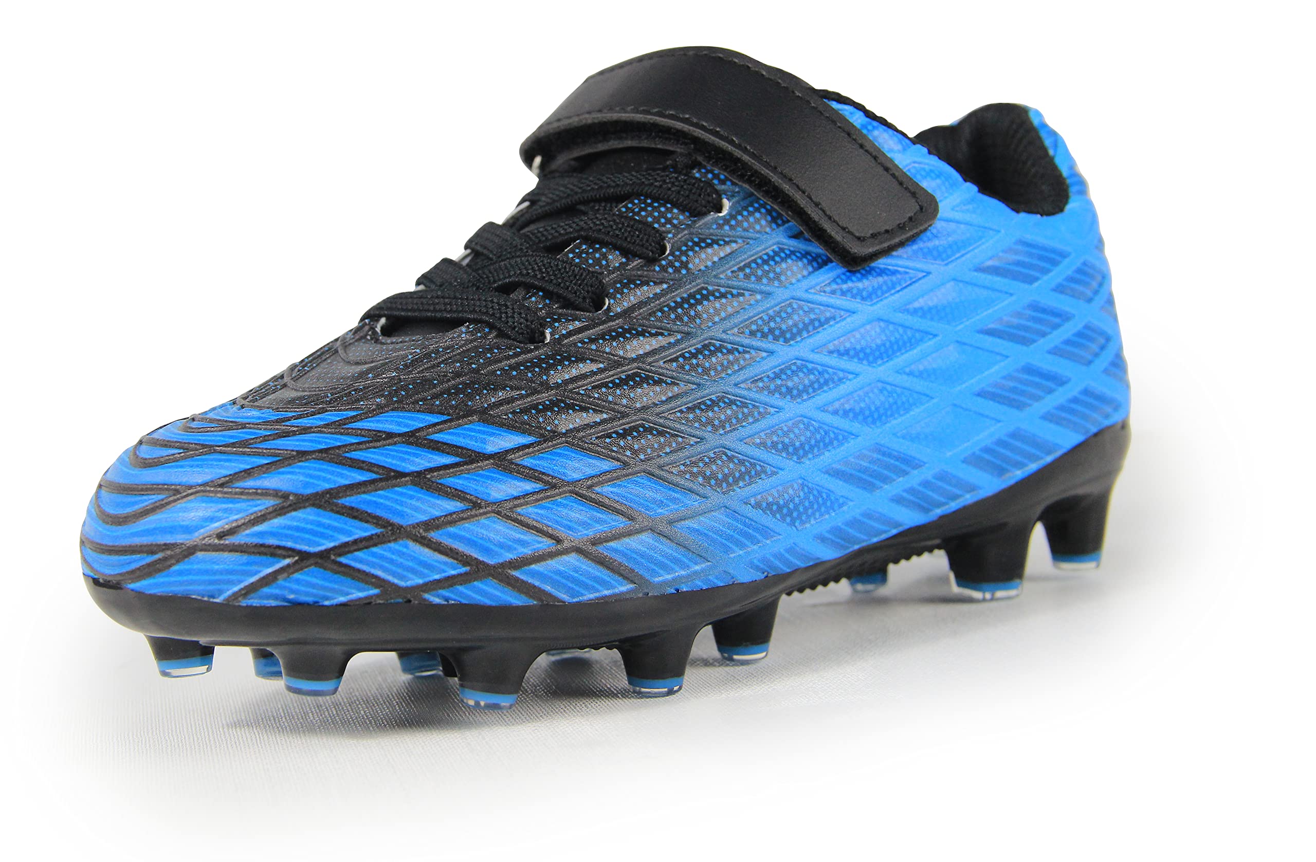 Sooneeya Kids Soccer Cleats Youth Athletic Firm Ground Baseball Shoes Blue Black Size 11.5 M US Little Kid