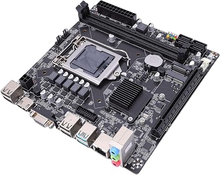 Tangxi H110 Gaming Motherboard, Mini ITX Computer Motherboard, LGA 1151, Dual Channel DDR4, M.2 Nvme Hard Drive & M.2 WiFi Slot, 6Gb / s Serial ATA3.0, PCI E X16, I/O Ports