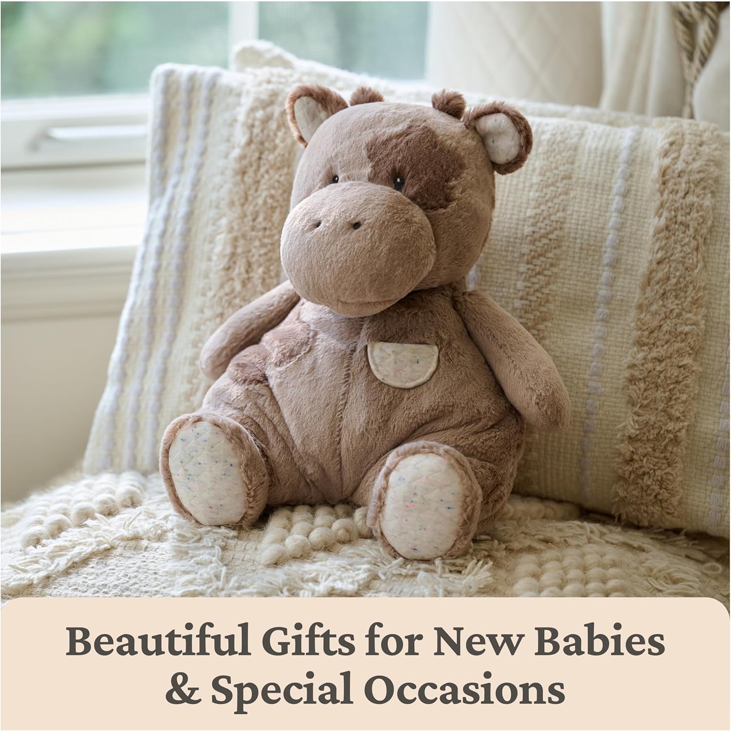GUND Baby Oh So Snuggly Cow Plush, Cow Stuffed Animal for Babies and Infants, Brown, 12.5”
