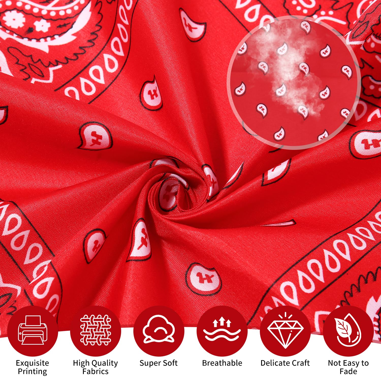 Bandana Hombre Mujer – Set de 23 Pañuelos Bandana de Algodón 54x54 cm – Bandanas Coloridas para Cabeza, Cuello o Pelo, Bandana Roja Azul Rosa, Bandana Niño Niña, Bandana Negra y Blanca