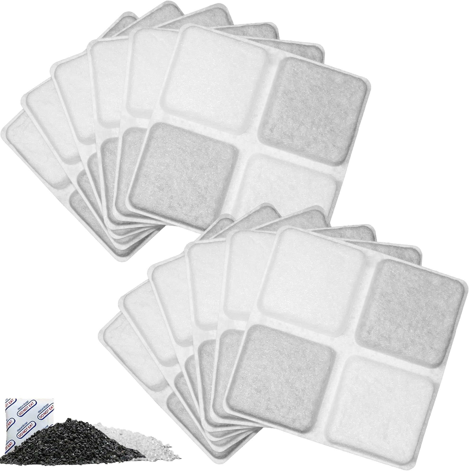 AMOGOGOPET Pet Food Desiccant Bags, Compatible with Petlibro Automatic Cat Dog Feeders, Keep Cat Food & Dog Food Dry and Fresh, Removes Moisture & Odors, 12 Pack Replacement Desiccant Bags