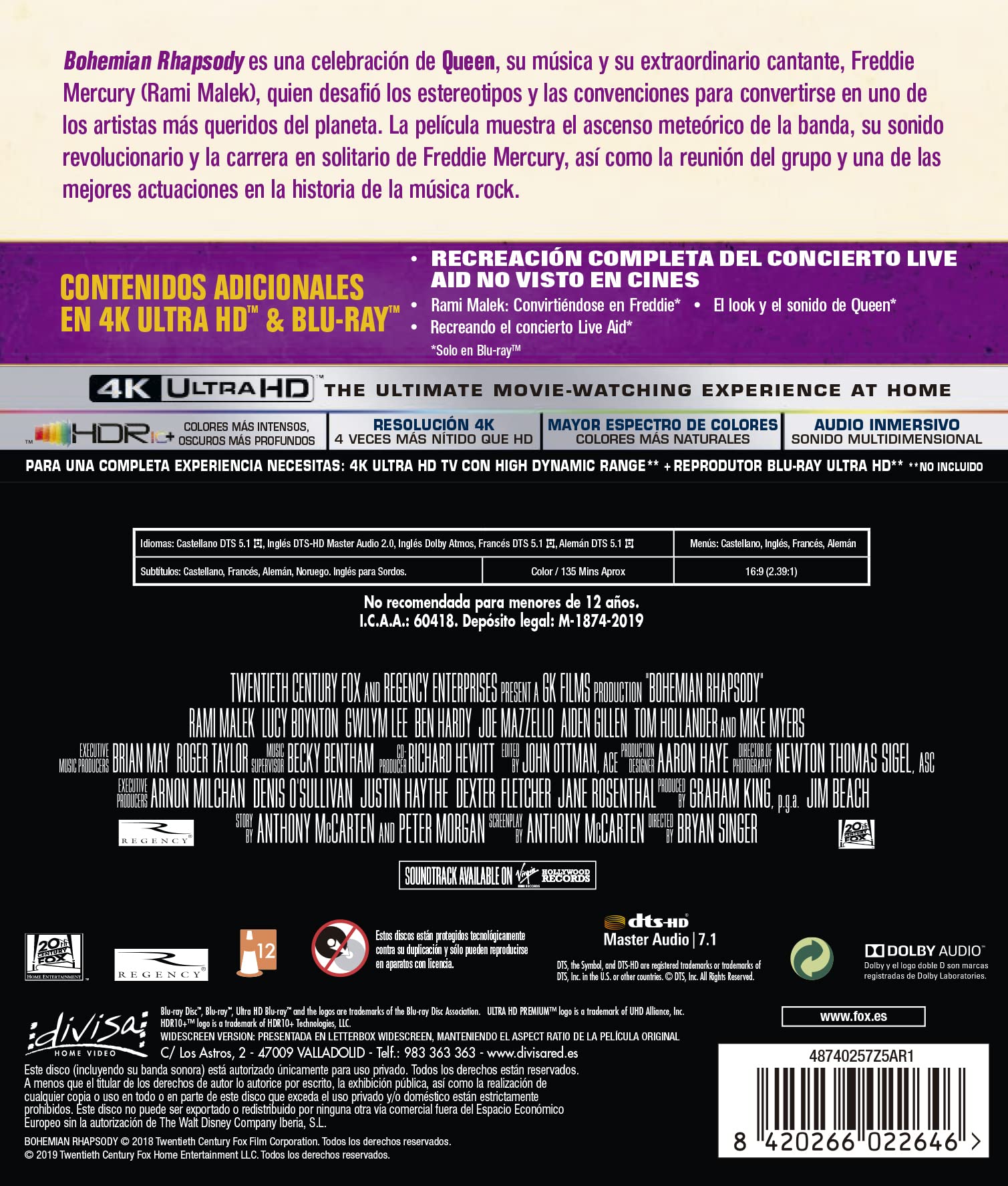 Bohemian Rhapsody (4K UHD + Blu-ray)