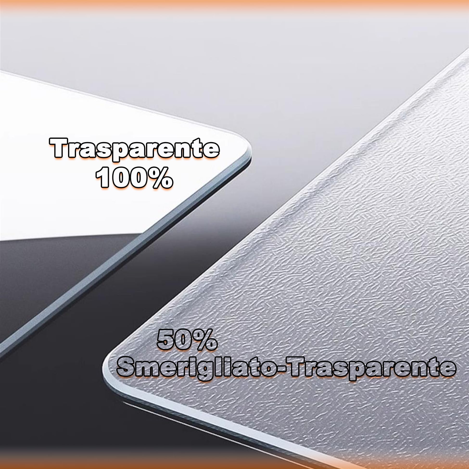 Tovaglia Tavolo Opaca Rotonda 99cm - Trasparente 2mm Copri Scrivania - Facile da Pulire e Pulire - Telo Pvc Trasparente per Scrivania/Tavolo da Pranzo
