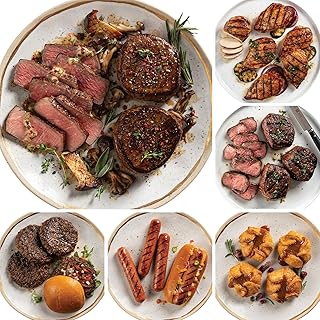 Omaha Steaks Ultimate Package, Perfect for Gifting or Filling Your Freezer, 22 items, 16 entrees – Butcher’s Cut Filet Mignons, Top Sirloin Filets, Air-Chilled Chicken Breasts, Steak Burgers, Jumbo Gourmet Franks, Steakhouse Fries, Caramel Apple Tartlets & Seasoning