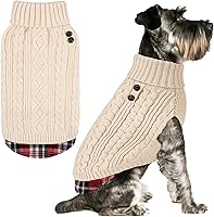 Vista 7 de KYEESE Suéter suave para perros pequeños, hembras, abrigado, de cuello alto, ropa elástica de punto para gatos, abrigo cómodo para mascotas