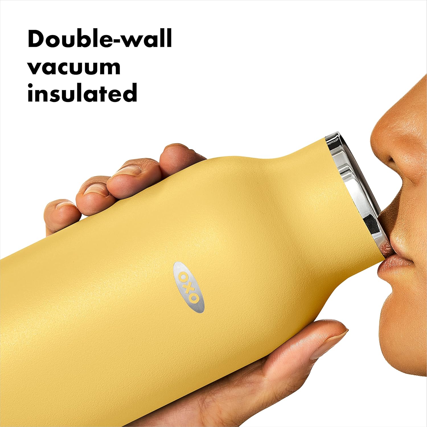 OXO Strive 16oz Insulated Water Bottle with Standard Lid - Citrine