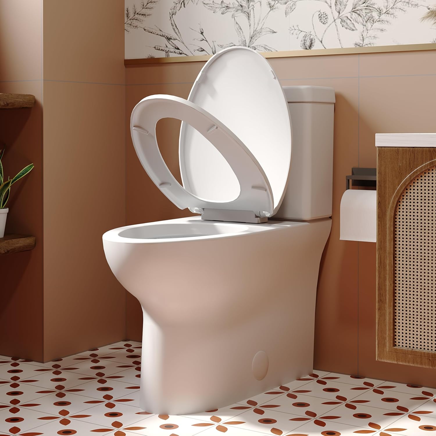 ELLAI Two-Piece Elongated Toilet Comfort Height ADA Single Flush TORNADO FLUSH Toilet 1.28 GPF 12” Rough In with Left-hand Trip Lever, White ELLAI Two-Piece Elongated Toilet Comfort Height ADA Single Flush TORNADO FLUSH Toilet 1.28 GPF 12” Rough In with Left-hand Trip Lever, White