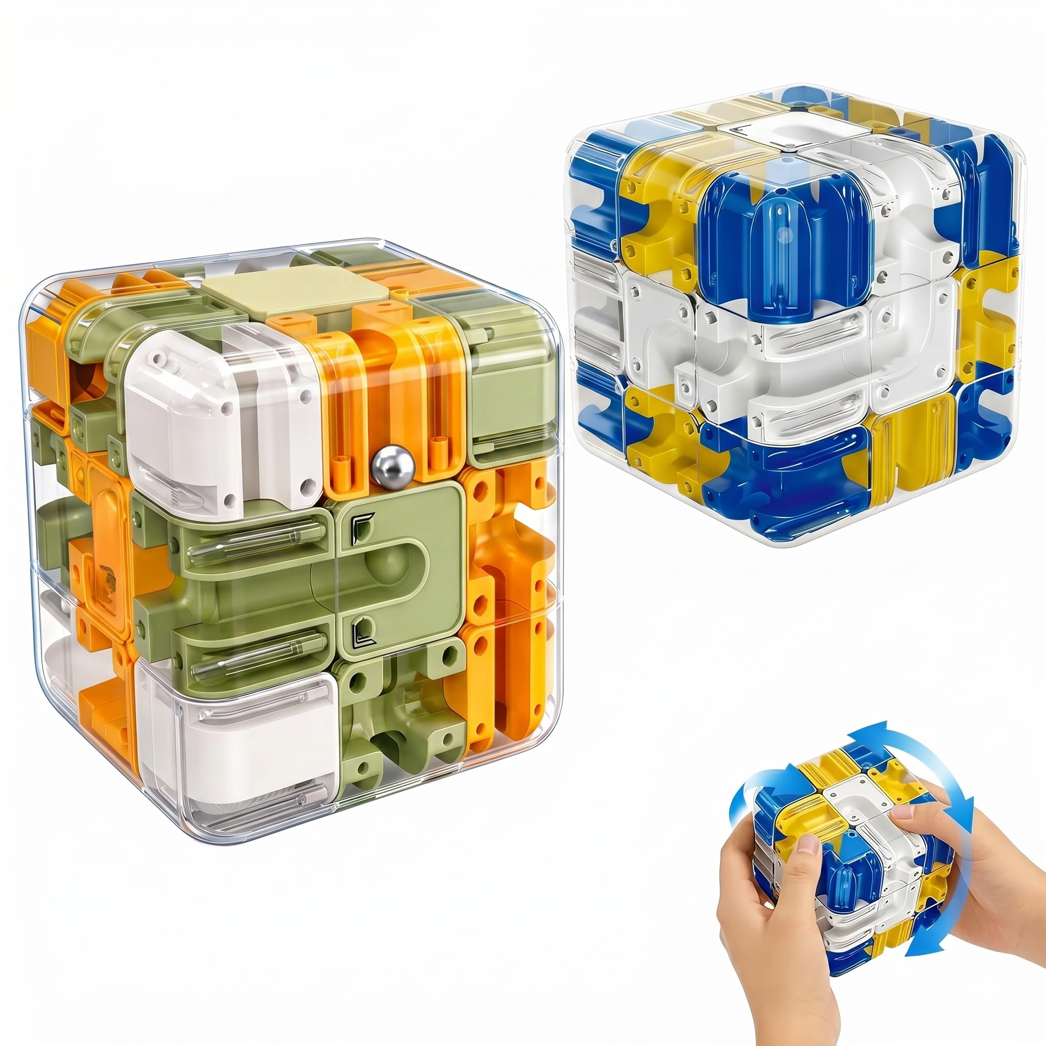 Cube labyrinthe | Boule roulante, jouet éducatif captivant - Puzzle Cube de jardin erroné | Pour de 3 à 12 ans, adultes, adolescents, améliore l'imagination spatiale, anniversaire et Fam Cube labyrinthe | Boule roulante, jouet éducatif captivant - Puzzle Cube de jardin erroné | Pour de 3 à 12 ans, adultes, adolescents, améliore l'imagination spatiale, anniversaire et Fam