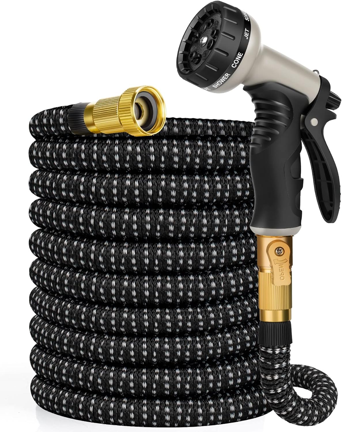 Garden Hose 25ft, Water Hose 25 feet with 10 Function Spray