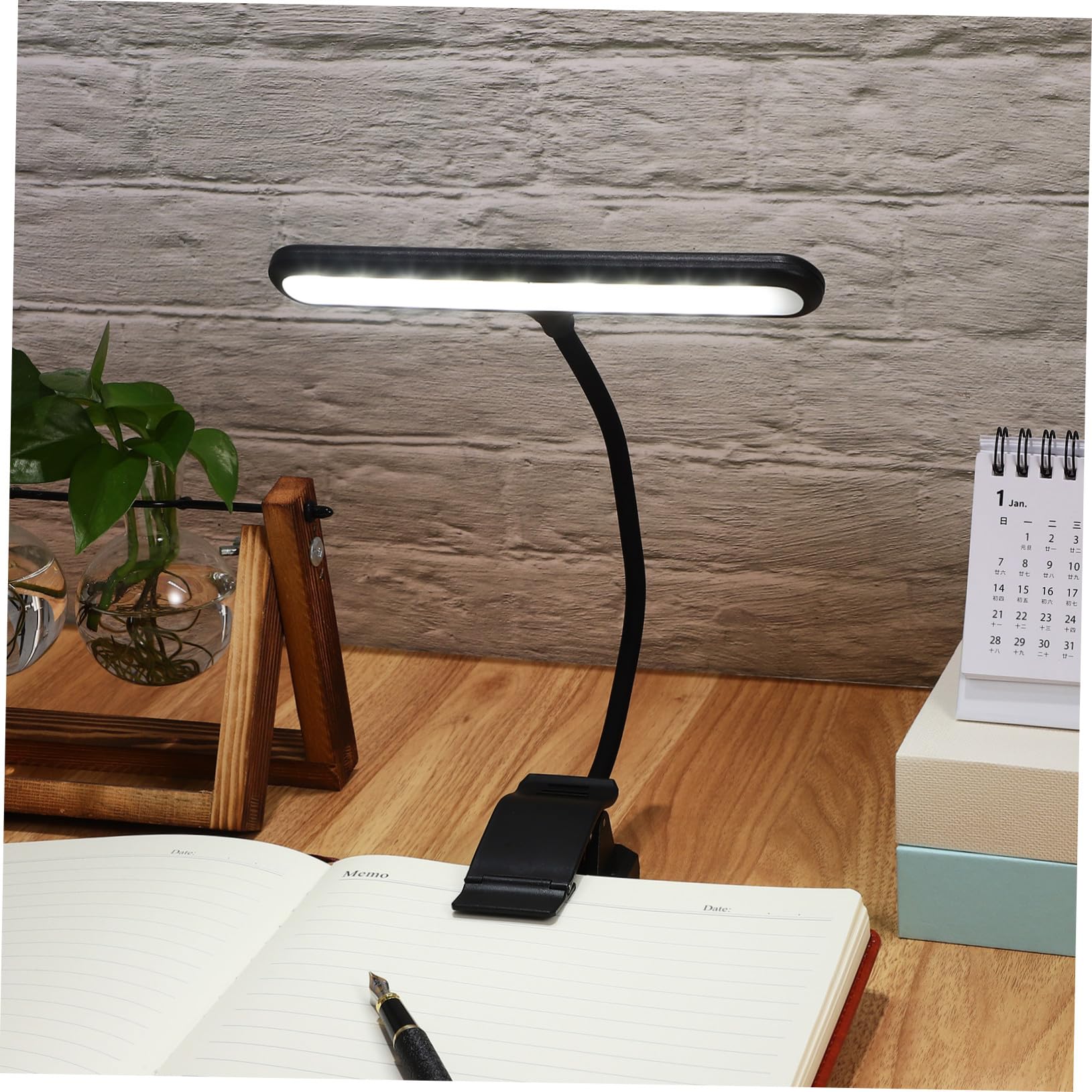 Beaupretty Lámpara LED Recargable Clip para Piano Vertical, Luz Musical Pantalla de Energía y Batería Larga Duración, Luz de Lectura Portátil para Libros y Partituras