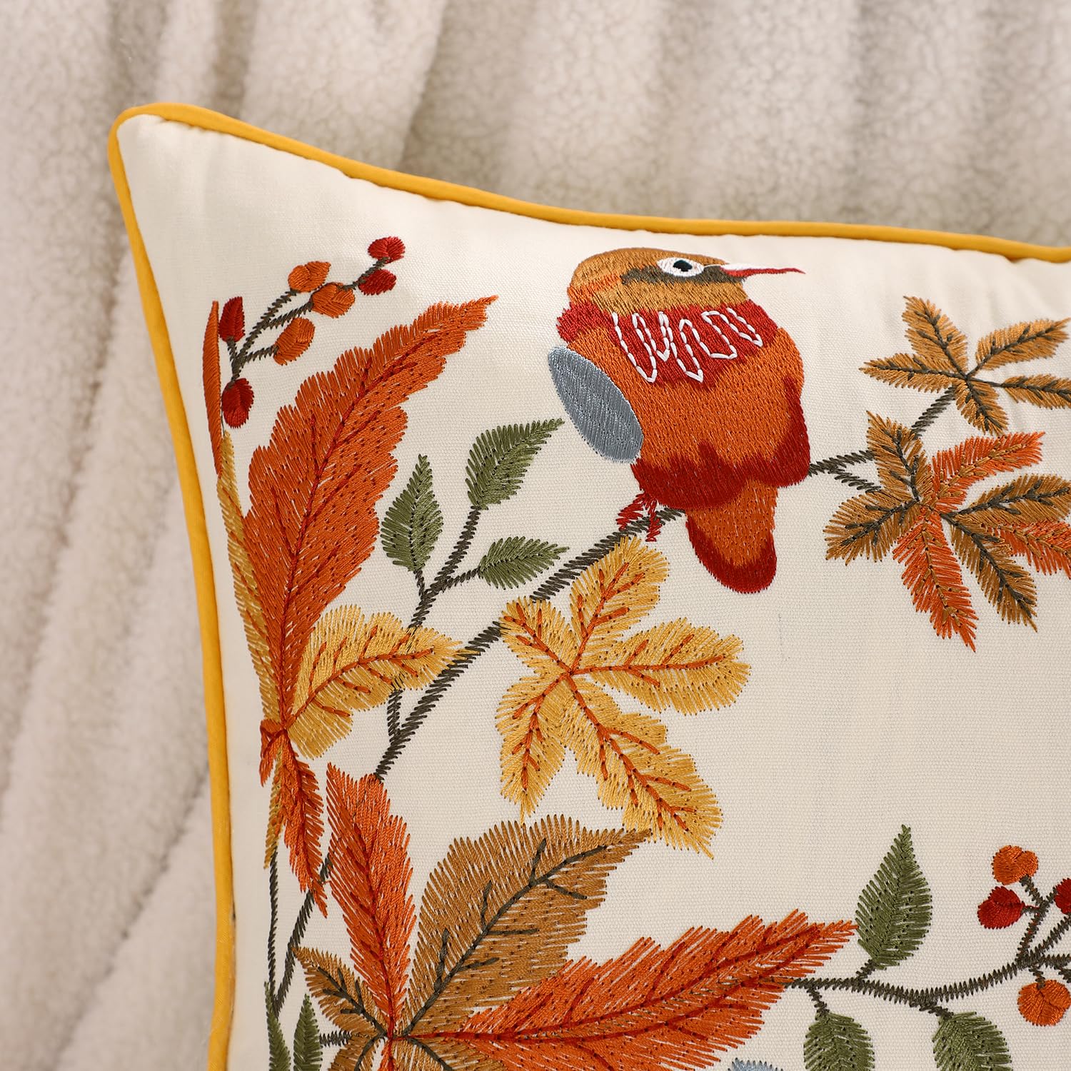 Tosleo Confezione Da 2 Federe Decorative Quadrate Con Fiori
