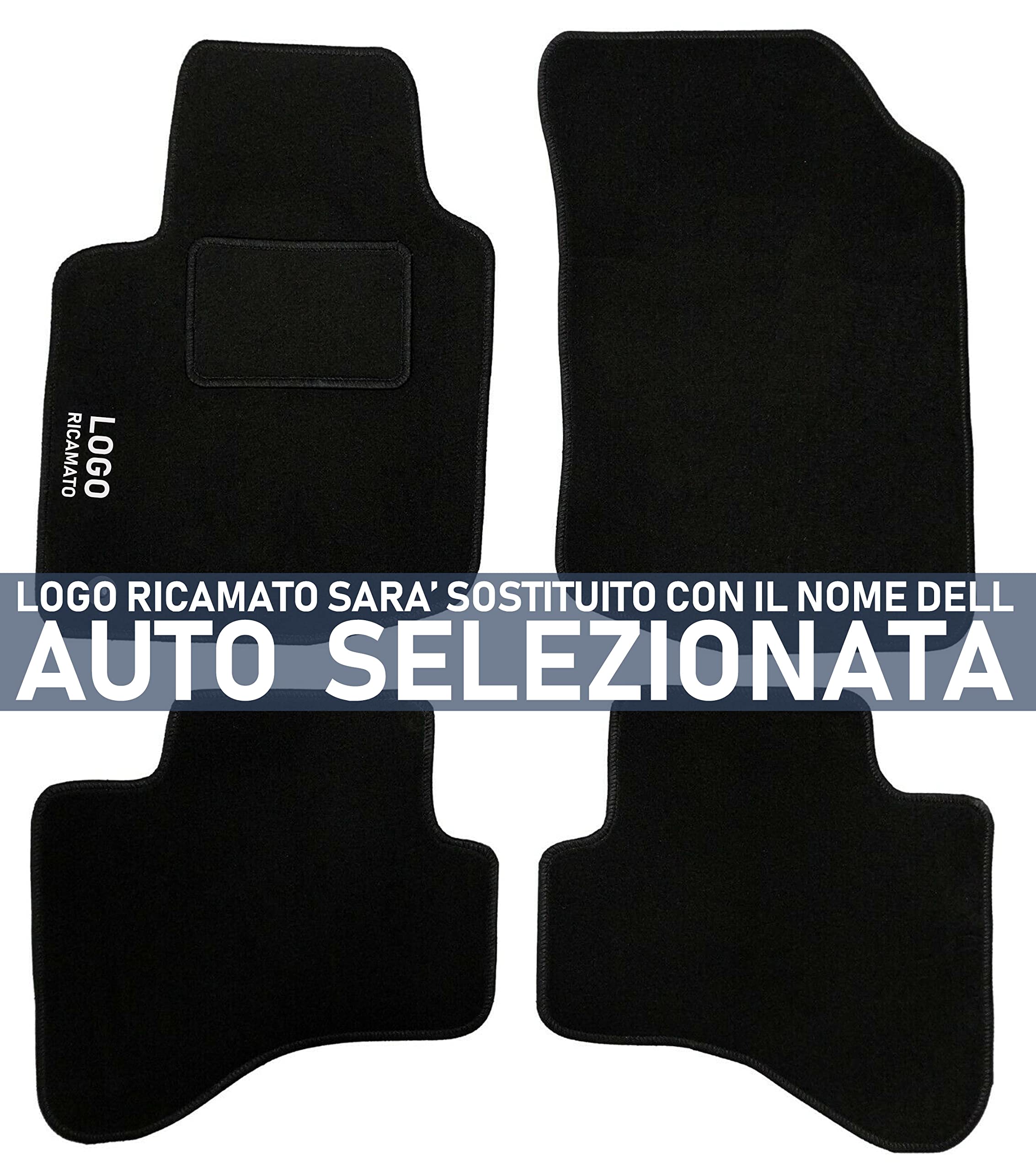 ASC tappetino tappeto tappetti auto compatibili con AYGO, C1,107 I Serie dal 2005 al 2014 tappeti auto in moquette con bordo antiscivolo e battitacco in gomma
