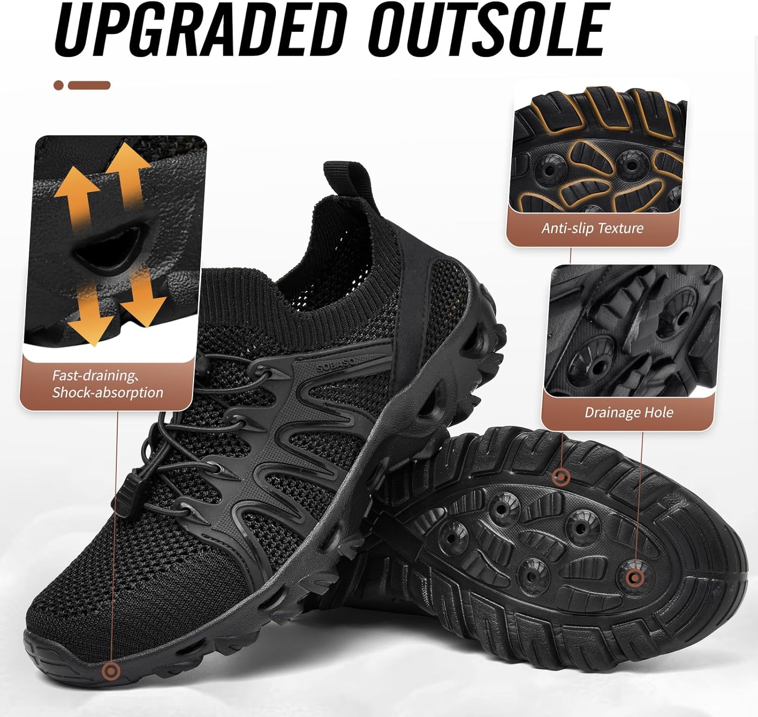 Alibress Water Shoes for Women Men Quick-Dry Aqua Shoes Men's Hiking Water Shoes Women's Beach Shoes Lightweight Water Sports Shoes for Swimming Fishing Kayaking - Image 5