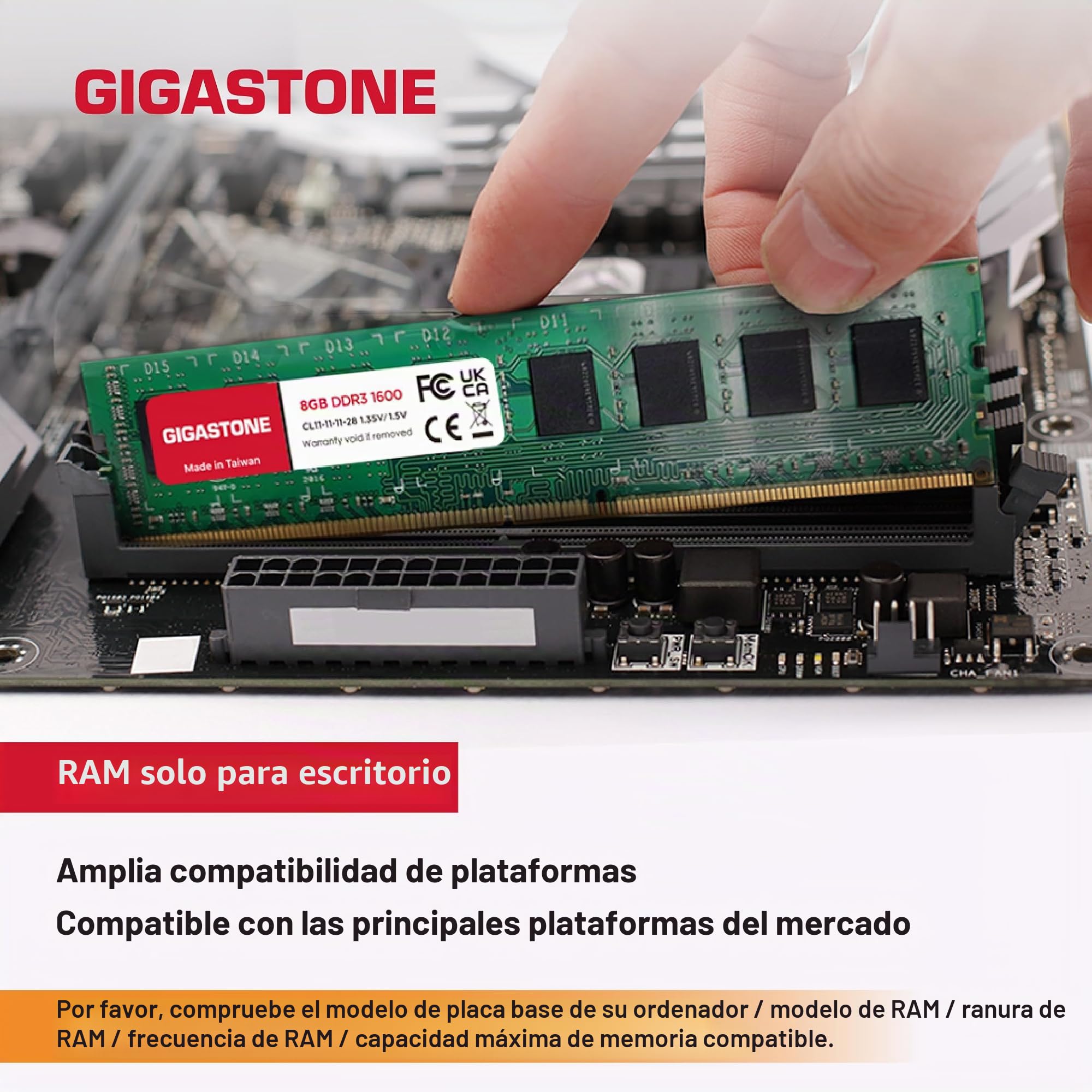 Memoria RAM DDR3: Gigastone RAM, 16 GB (2 x 8 GB), DDR3, 16 GB