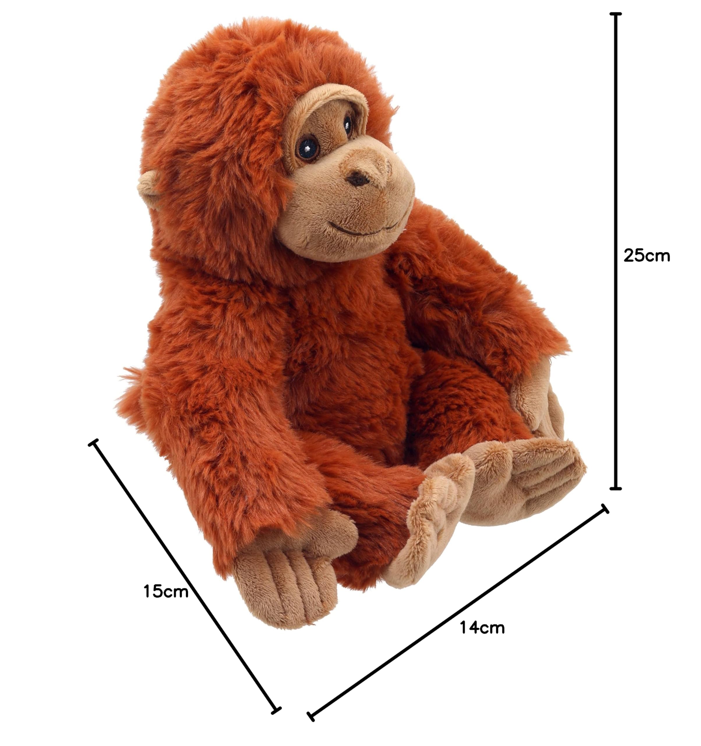 Ollie Der Orang-Utan – Öko-Plüschtier Aus 100% Recycelten Plastikflaschen, Ca. 22 Cm