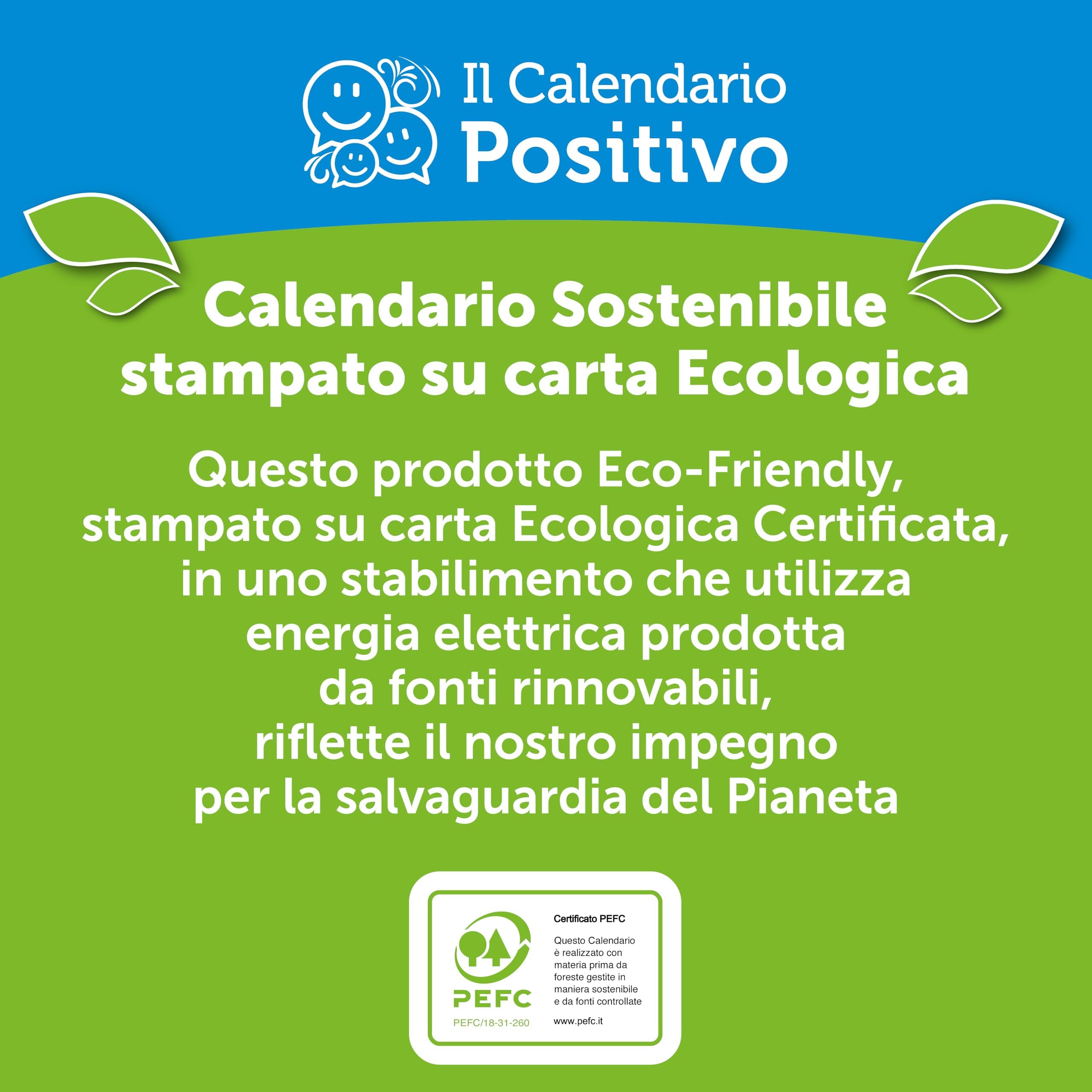 Calendario Positivo 2026 Motivazionale | Con Supporto in Legno di Faggio, da Tavolo | Affronta le Giornate col Sorriso ed un Pensiero filosofico | Idea Regalo geniale | Misure 12x17x5,5 | Luxury Pack
