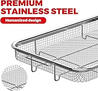 Vista 2 de Cesta para freidora de aire para horno, cesta para freidora de aire y bandeja de horno de acero inoxidable para hornear, freidora de aire, estante