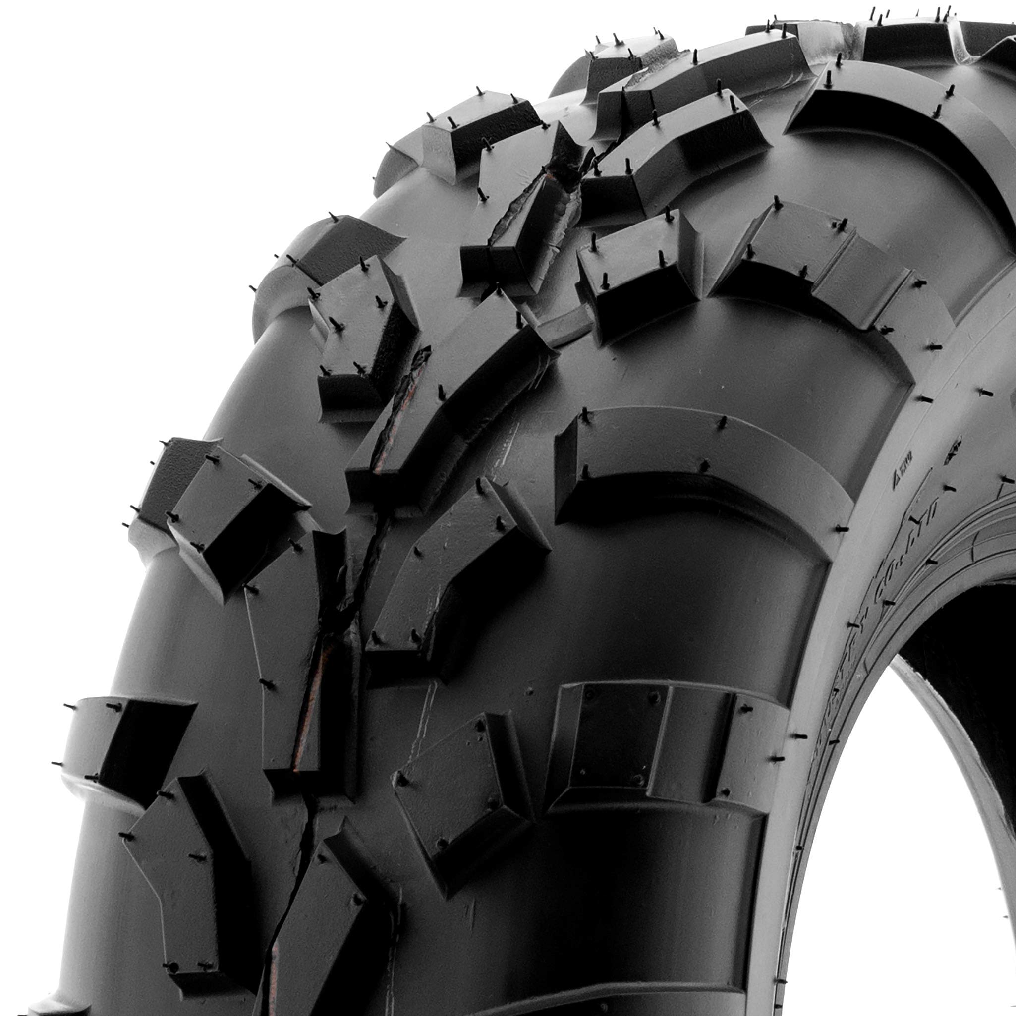 SunF A010 25x8-12 25x8x12 ATV UTV Quad pneumatici fuoristrada 6PR TL 65J E4 Mark battistrada direzionali e nodosi, set di 2 pezzi