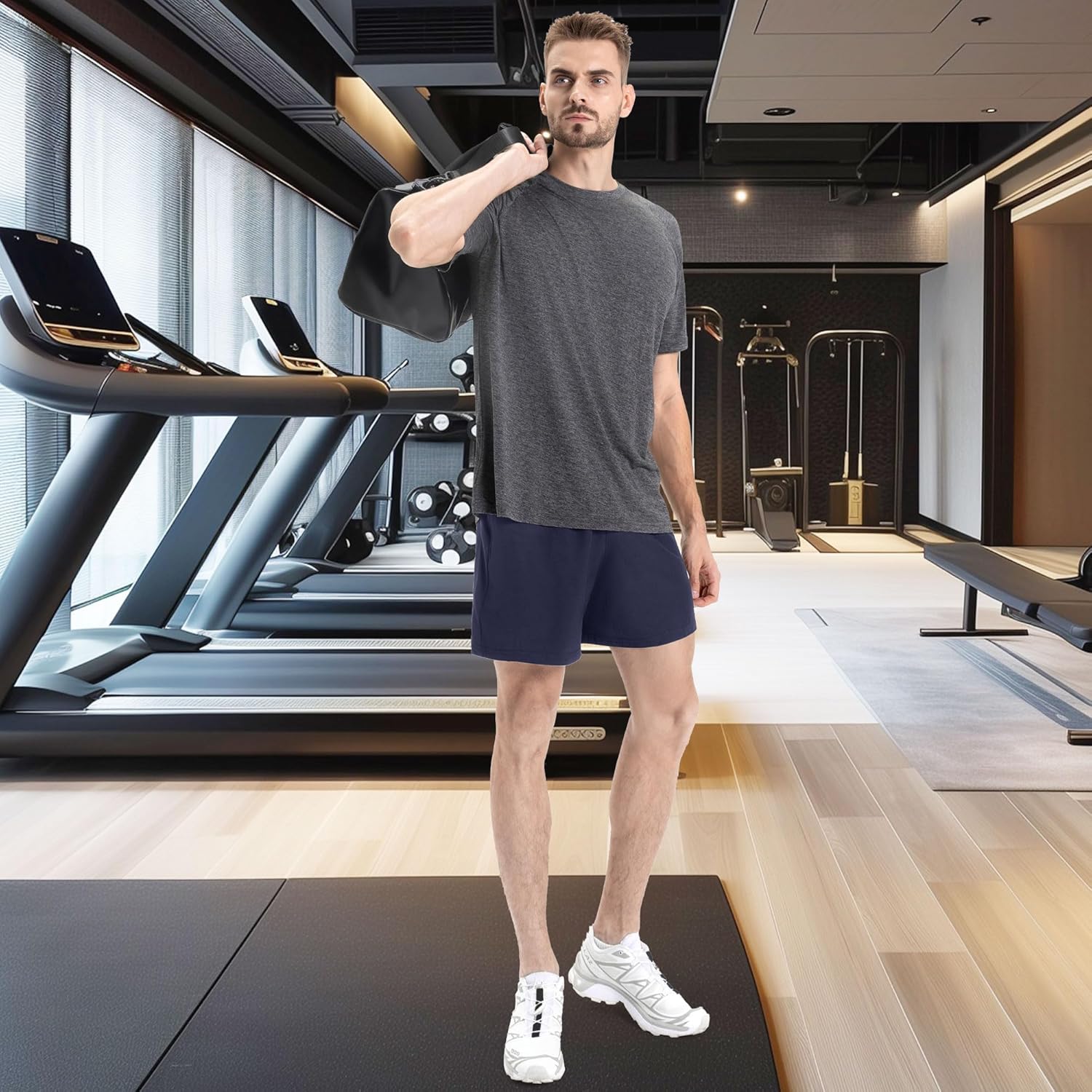 Shorts de ginástica atléticos masculinos de 20 cm – Short de basquete casual preto de secagem rápida com bolsos para corrida e treino em promoção! Veja a oferta e mais achadinhos de Shorts & Bermudas 5 Hoje é o melhor dia para comprar Shorts de ginástica atléticos masculinos de 20 cm – Short de basquete casual preto de secagem rápida com bolsos para corrida e treino com aquele preço maroto! Promoção! Aproveite a oferta! 5