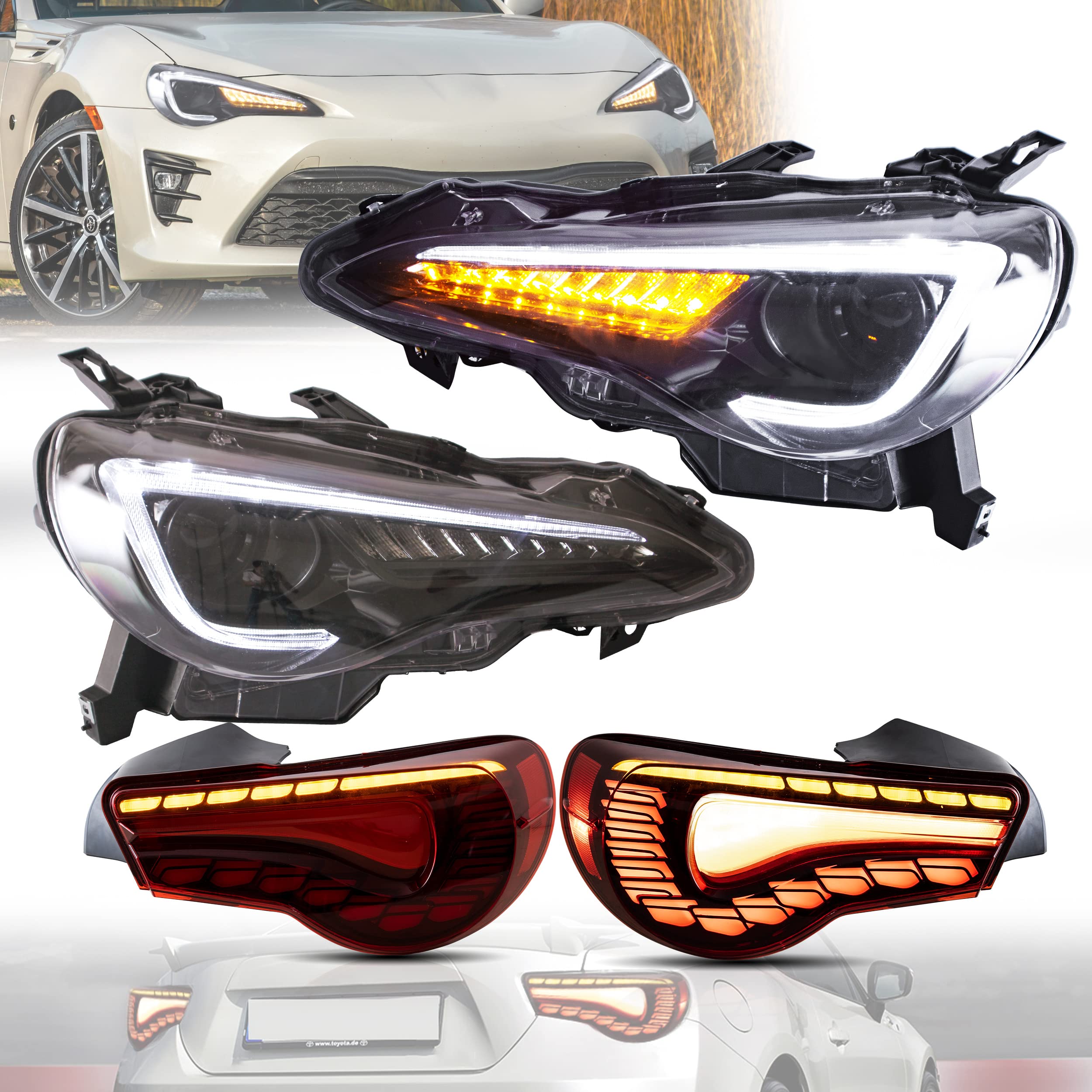 パーツ Vland Headlights zn6 86 BRZ 2013~ (Used) Amazon.com: VLAND Headlights Fit for 2012-2016 Scion FR-S Toyota