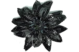 Gorgeous Black Poinsettia Hair Accessory for Stylish Hairdos