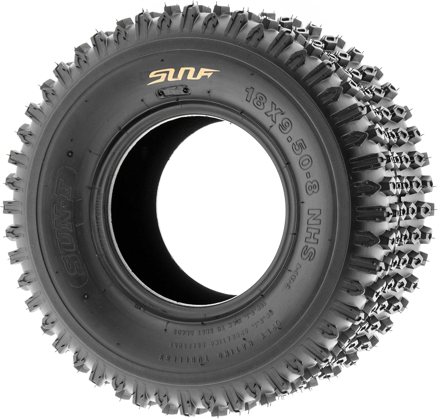 SunF ATV Tires 18x9.5-8 18x9.5x8 Tubeless 6 Ply Light Weight 18" s A012 [Set of 4]