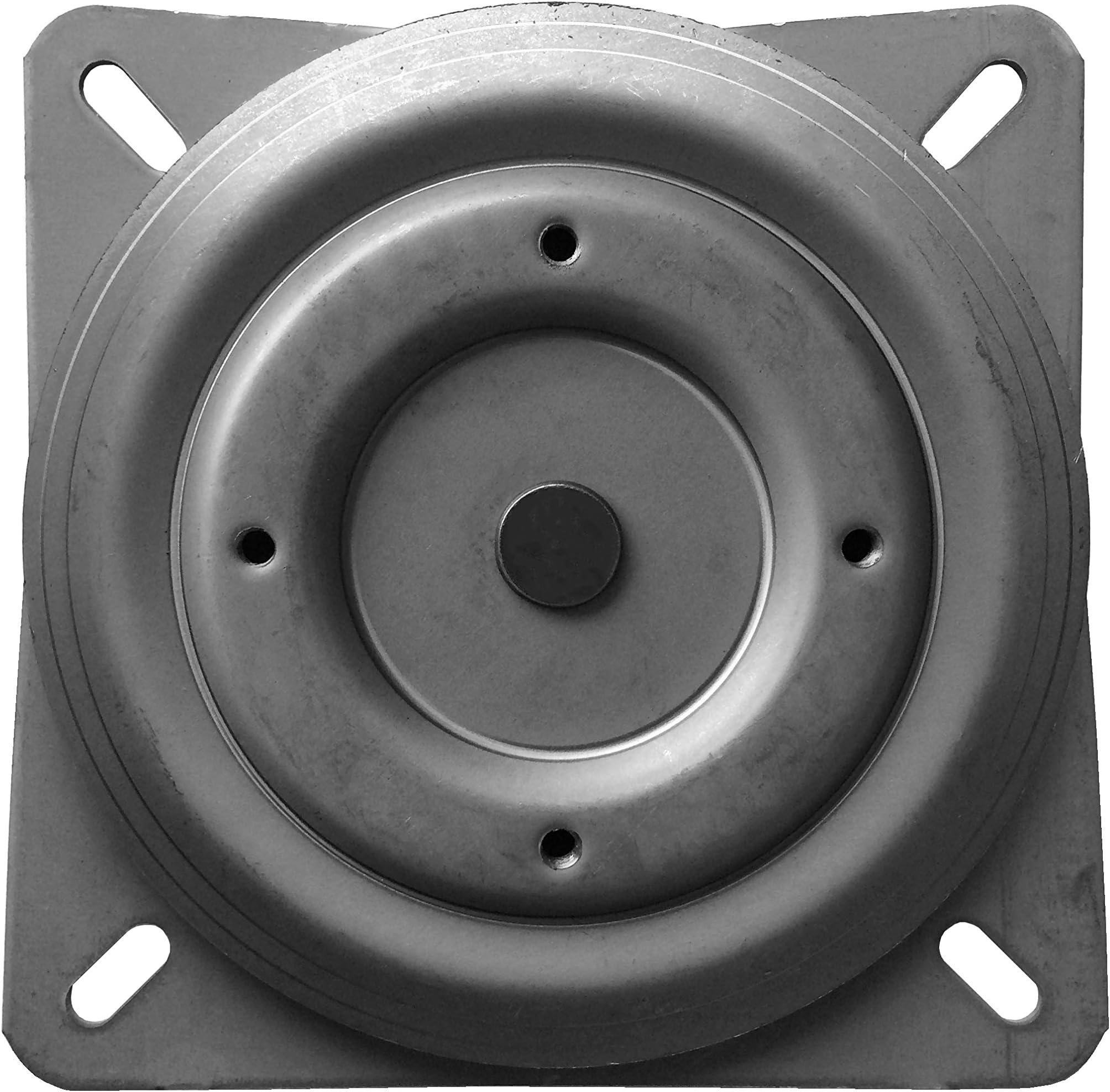chairpartsonline Replacement Bar Stool Swivel - 6.75" Square w/Round Bottom Plate - Pitched/Angled Profile - Made in The USA - S5446