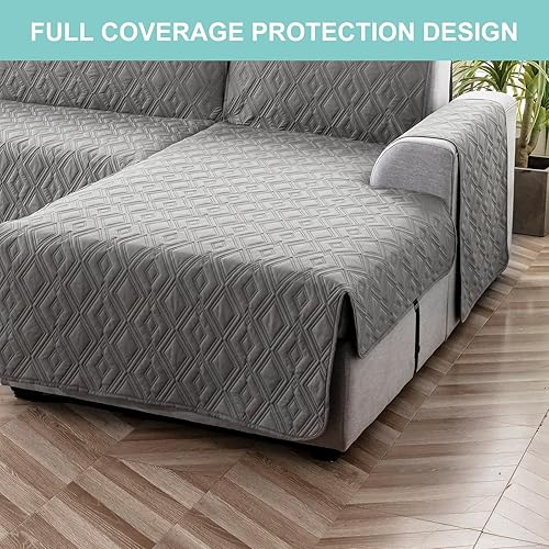 Miniatura 6 de Genina Fundas de sofá modular para perros, fundas de sofá en forma de L, fundas de sofá reversibles para sofá seccional en forma de L, fundas