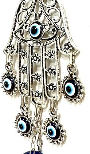 Miniatura 9 de Evil Eye – Hamsa – Virgen María, Mano de Fátima, Dije de Buena Suerte/Talismán/Adorno de muleto para protección, prosperidad, riqueza, bendición,