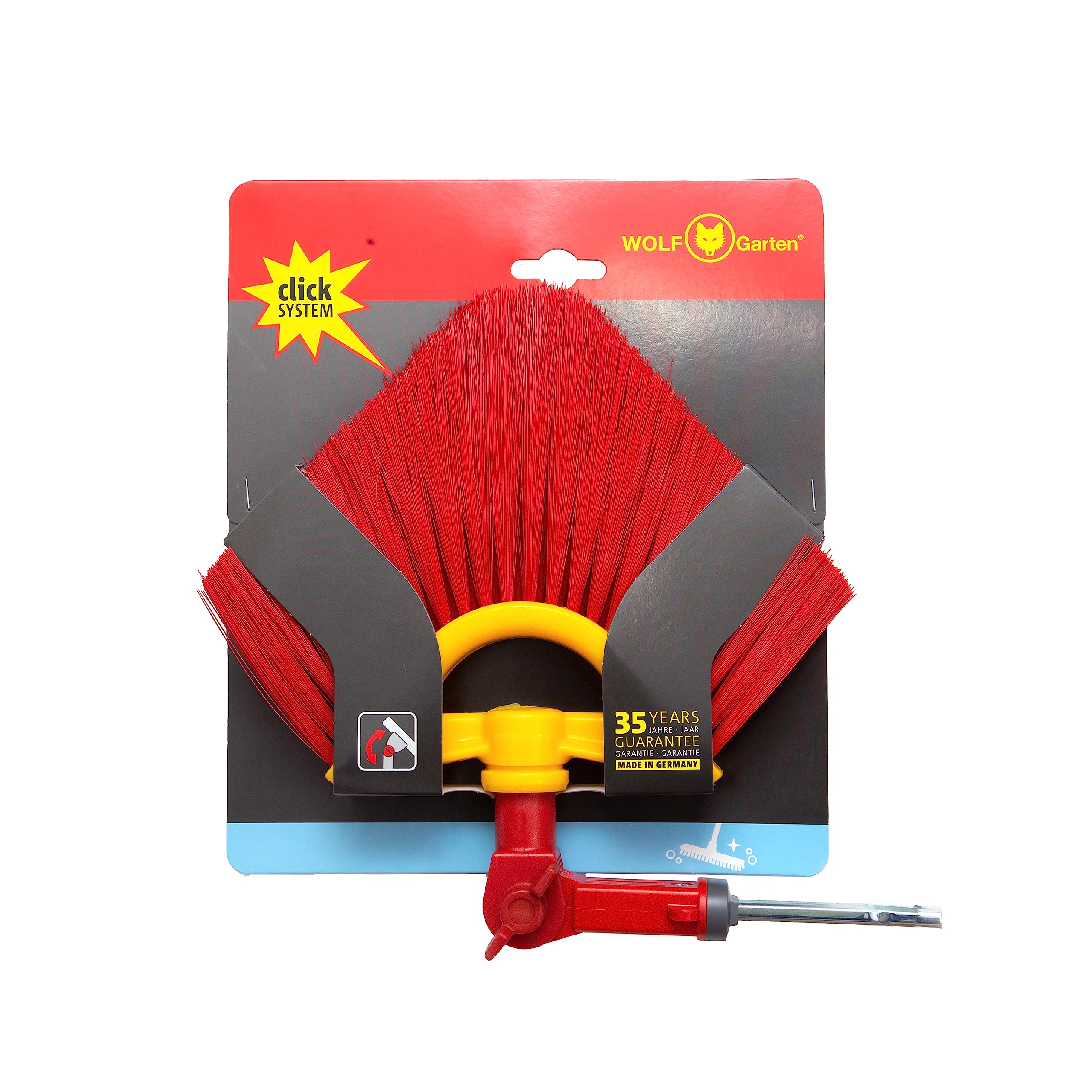 Wolf-Garten 71ANA008650 BW 25 M Spazzola ad Angolo, Rosso/Giallo, 24.5x24.5x54.5 cm