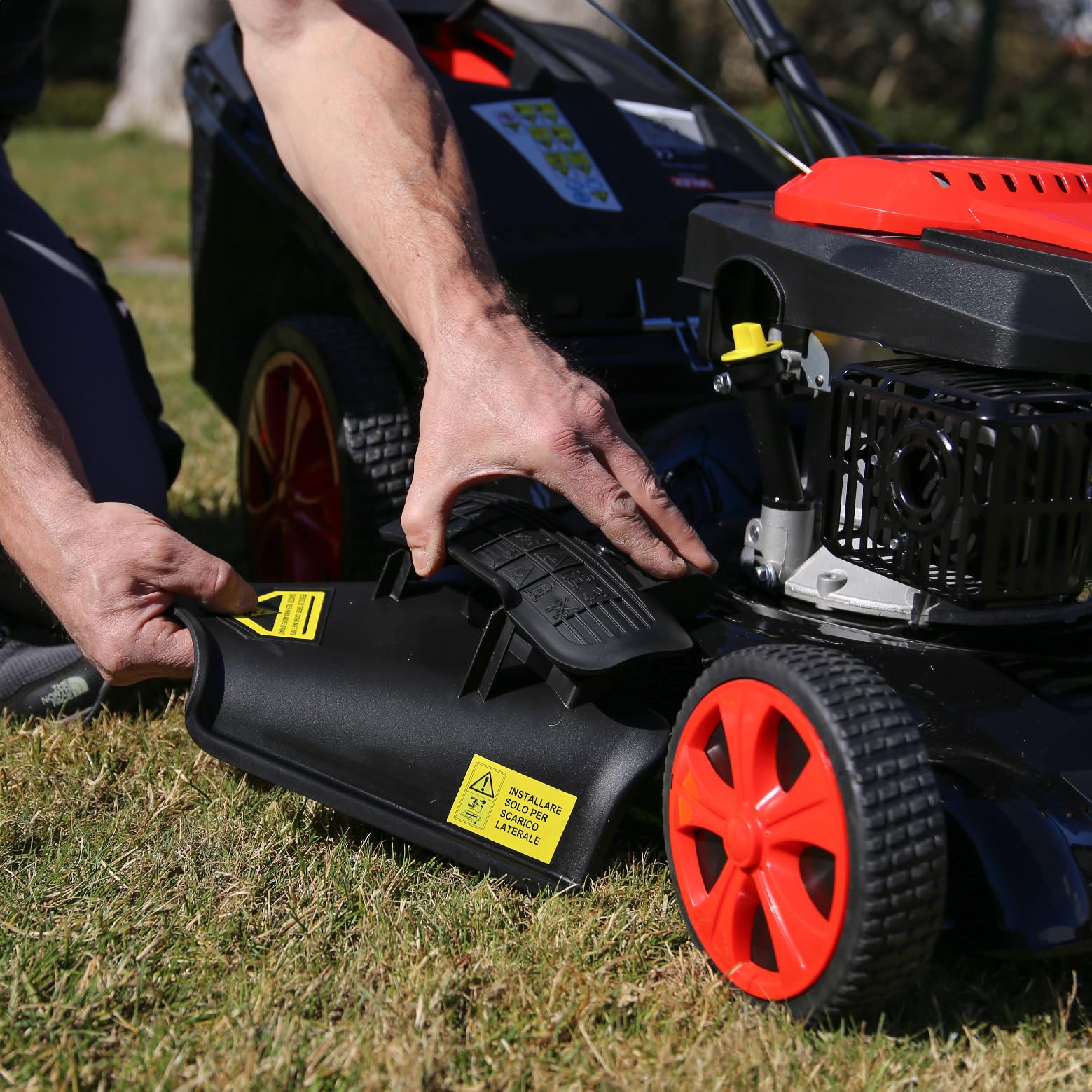 Valex TST5136 Tagliaerba a Scoppio a Trazione 4 in 1, 146cc 3.5 HP, Taglio Ø50cm, Cesto 60L, Mulching