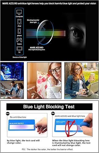 Miniatura 20 de MARE AZZURO Womens Reading Glasses Round Readers Female 0 1.0 1.25 1.5 1.75 2.0 2.25 2.5 2.75 3.0 3.5 4.0 5.0 6.0 (Red 250)