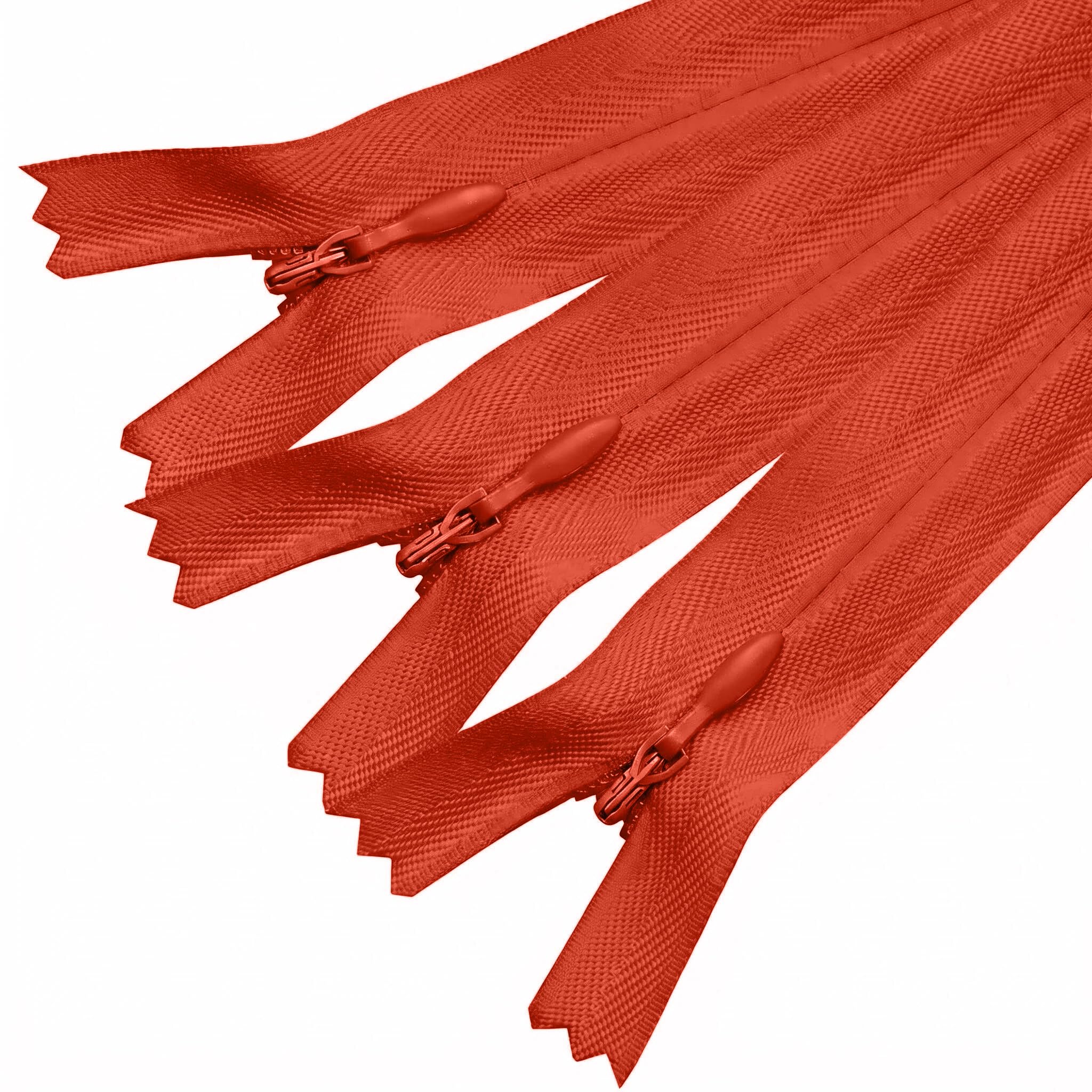 Sawoake unsichtbare Reißverschlüsse #3, Schwarze Nylon-Spule Reißverschlüsse 3-Pack für Nähen, Röcke, Taschen, Kissen