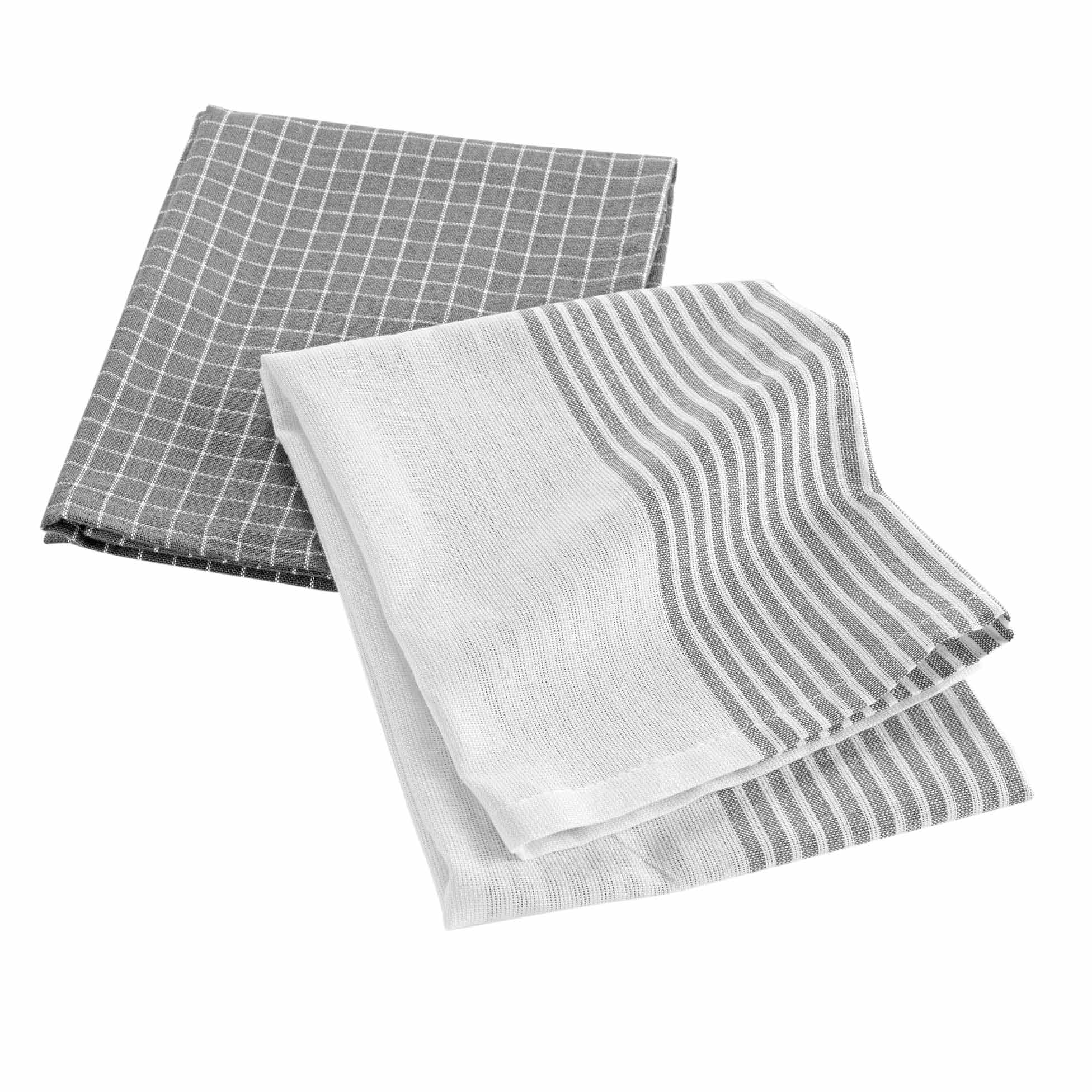 Douceur d'Intérieur, 2 Tea Towels 50 x 70 cm Woven Cotton Breakfast
