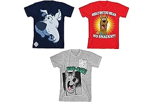 Scooby Doo Ruh-Roh Youth 3-Pack Crew Neck Short Sleeve T-shirts