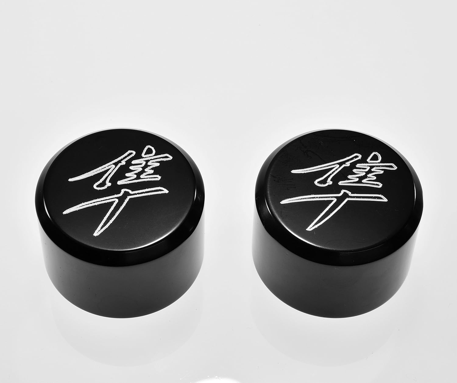 08-24 Suzuki Hayabusa GSX1340R Fork Tube Cap Covers FK-201 (Spiked Cone, Polished)