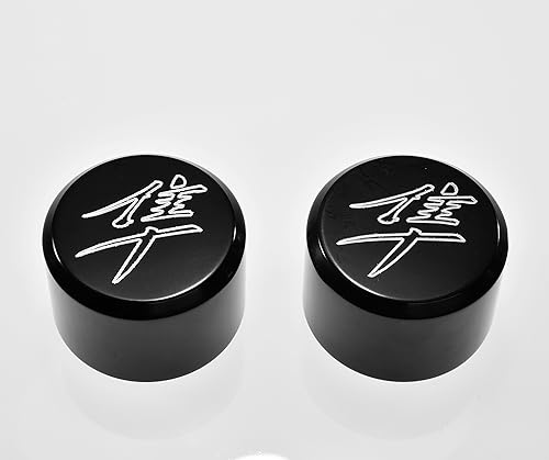 Miniatura 5 de 08-20 Suzuki Hayabusa GSX1340R - Tapas de tubo de horquilla FK-201 (plano liso, cromado)