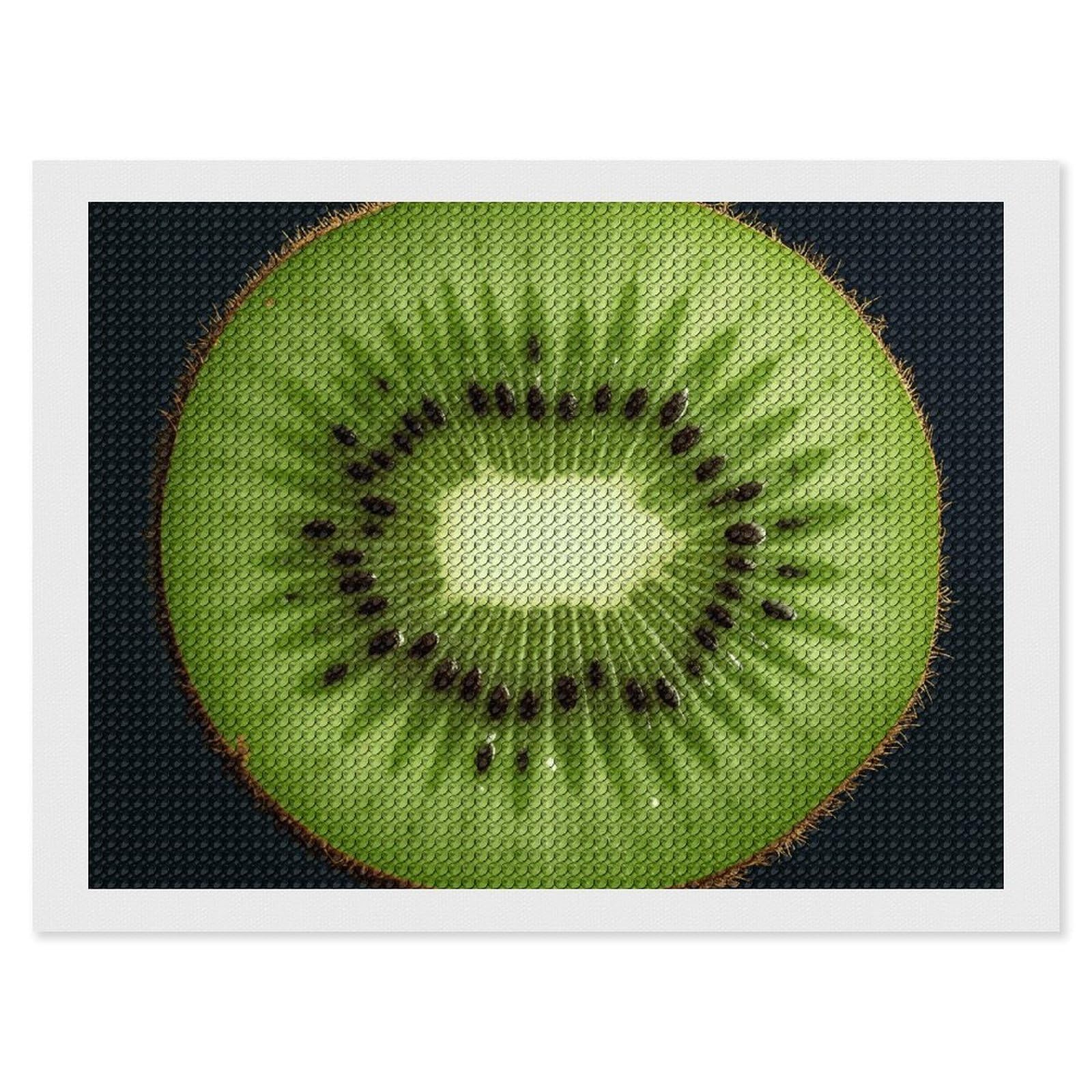 NONHAI Diamond Painting Kits for Adults - DIY Diamond Art Kits for Beginners - Full 5D Paint Drill Diamond Dots Paintings- Kiwi Slice Diamonds Pictures Gem Art and Craft Wall Decor 12"x16"