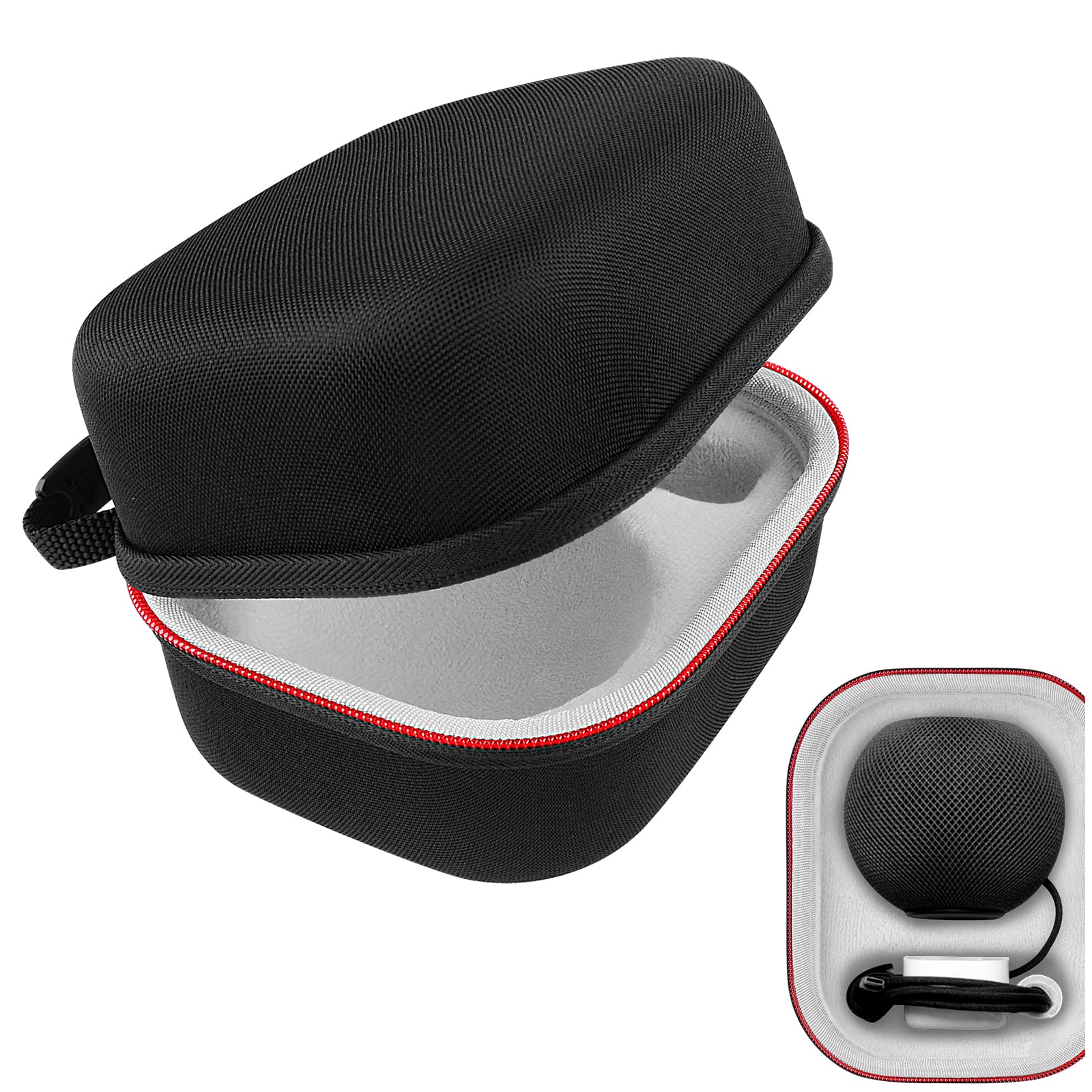 GEEKRIAHard Shell Speaker Case Compatible with Apple HomePod Mini, Replacement Portable Speakers Travel Carrying Bag (Black)