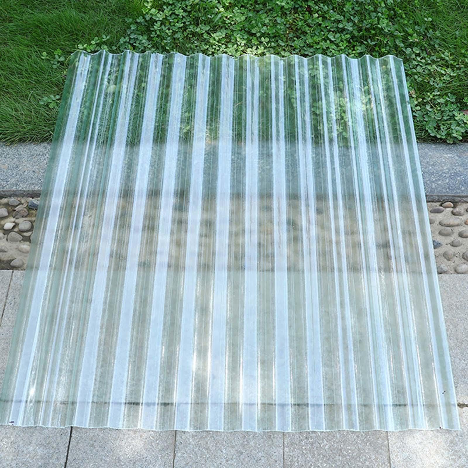 Planchas Transparentes Tejados De Plástico,Placa Ondulada Para Techos De 1mm,Impermeables/Anti-UV,Chapas Perfiladas Techo De Aislamiento,Láminas Corrugadas De Policarbonato,13Pcs-0.9x1.15m/35x45in