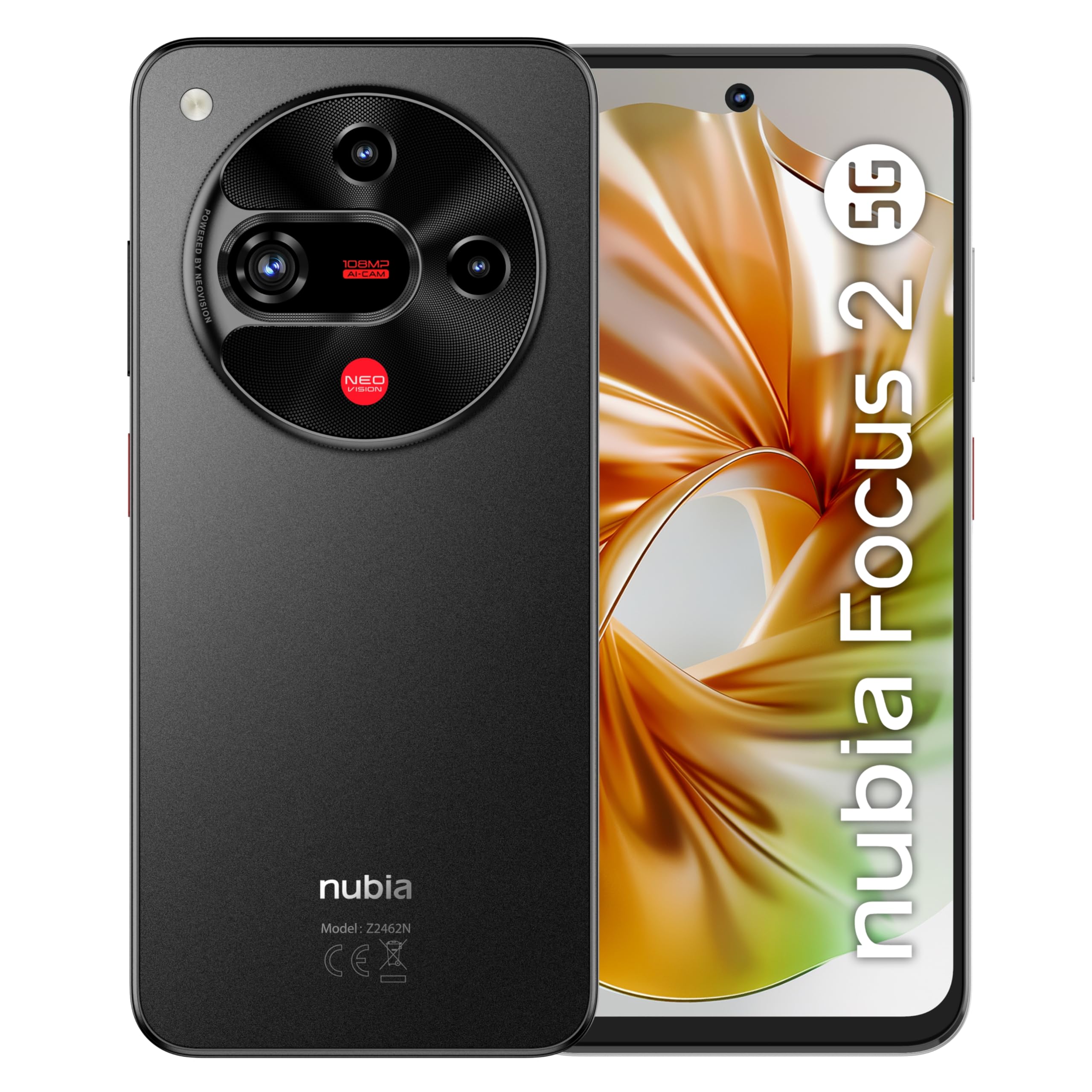 nubia Focus 2 5G Smartphone Android 15, 8+12GB RAM Dinamica + 256GB ROM, Display 6.7” HD+ 120Hz, Smartphone Dual Sim, Fotocamera 108MP, Batteria 5000mAh, NFC