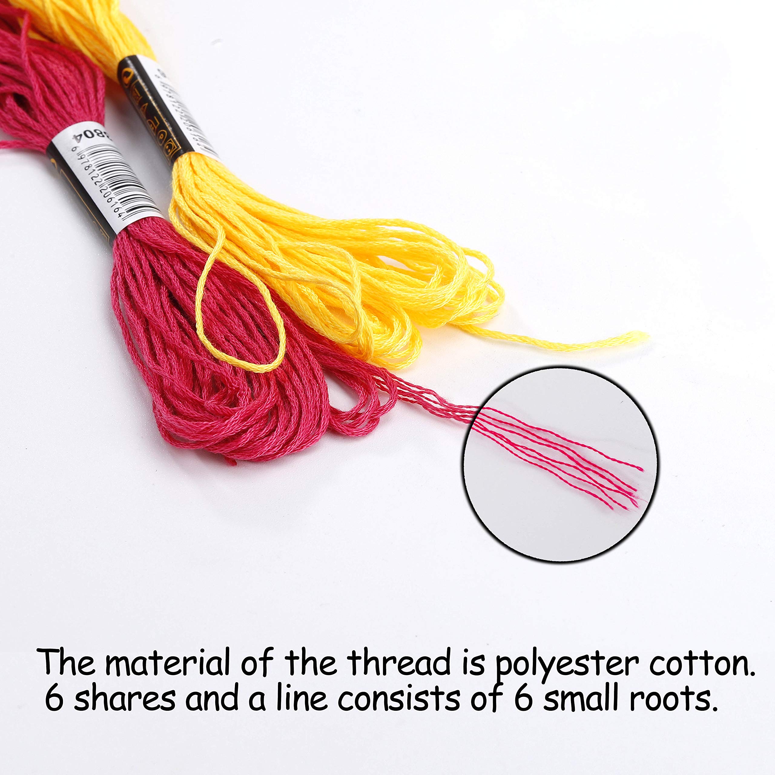 Lot De 14 Brins De Fil à Broder Rouge, 120 Yards, Fil à