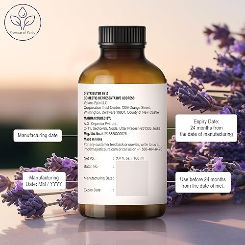 Miniatura 121 de Majestic Pure Aceite esencial de lavanda 100% puro para aromaterapia, masaje y usos tópicos, perfecto para difusor y difusor de aceites esenciales